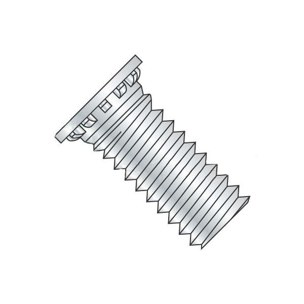 Newport Fasteners Self-Clinching Stud, M6-1.0, 24 mm, Self Clinching, Steel, Zinc Finish, 1250 PK 303036 - main